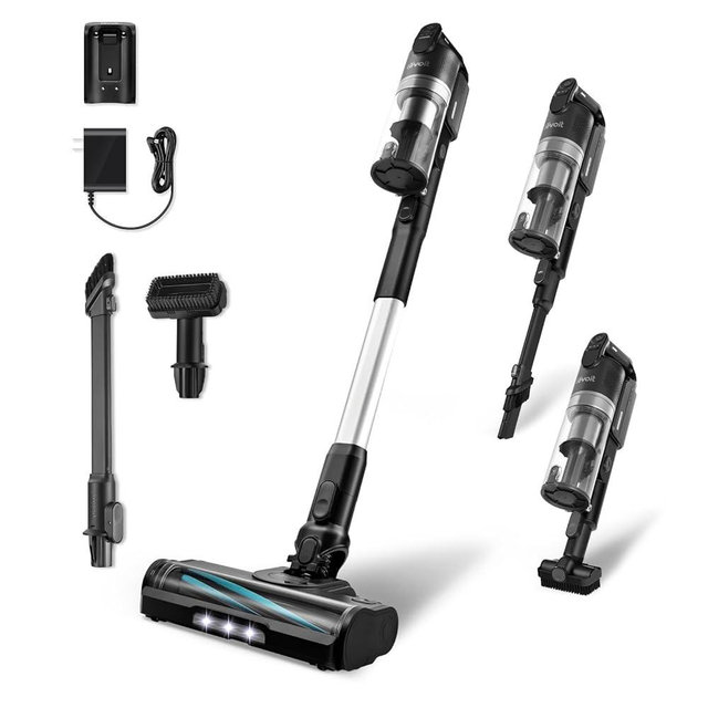 LEVOIT Cordless Vacuum Cleaner with HEPA Filter, Anti-Tangle Brush, Up to 70 Minutes, Charging Wall Dock, Powerful Suction, Lightweight, for Carpet, Hard Floor, Pet Hair, LVAC-200 MAX