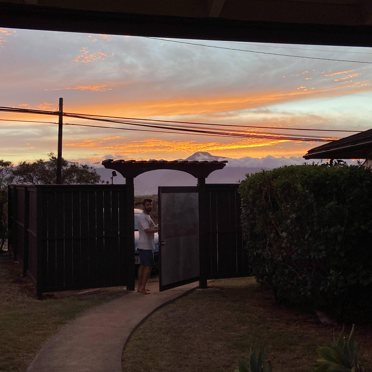 We started witnessing some epic sunsets from our front yard
