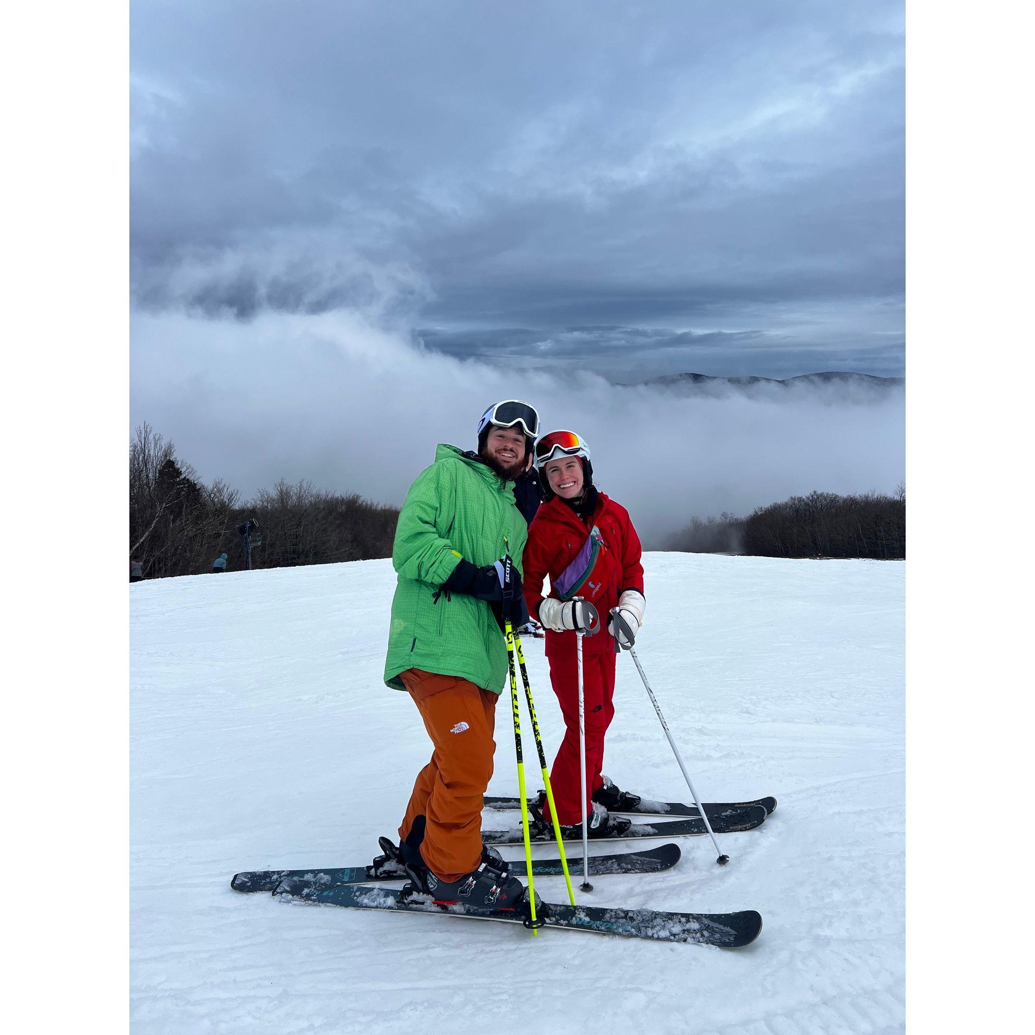 One of our newer and also favorite hobbies, skiing! Chris, a lifelong snowboarder, took up skiing when Emily learned and has become one of our favorite activities to do with friends and family.