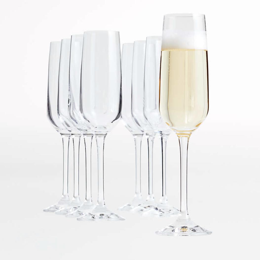 Nattie Champagne Glasses, Set of 8