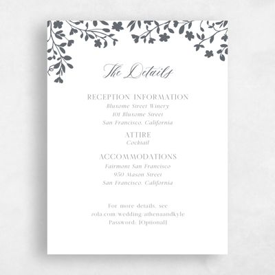 Charcoal, White Wedding Enclosure - Ysabeau