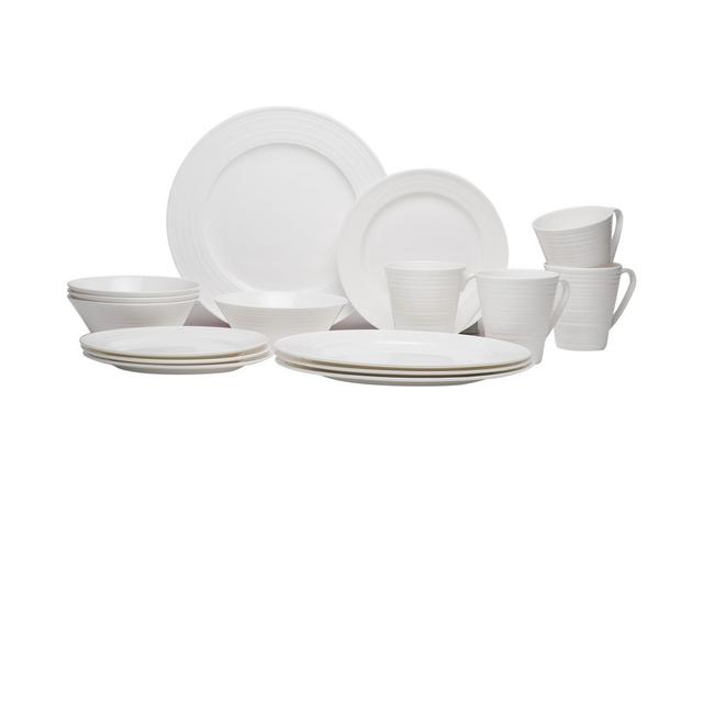 Red Vanilla Vanilla Swirl Bone China 16-piece Set