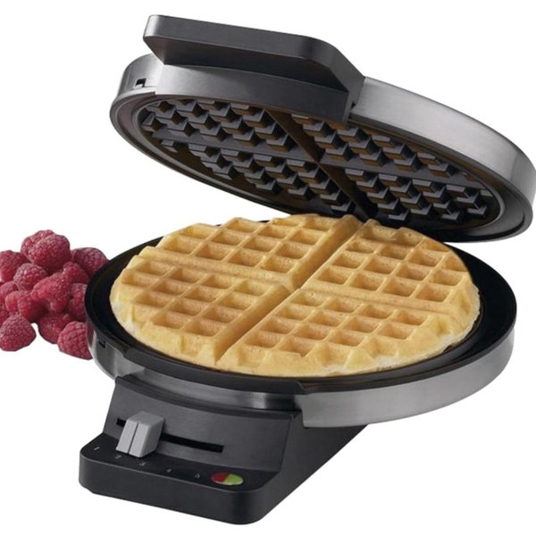Cuisinart WMR-CAP2 Round Classic Waffle Maker, Brushed Stainless,Silver