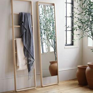 Hinoki Wood Floor Mirror