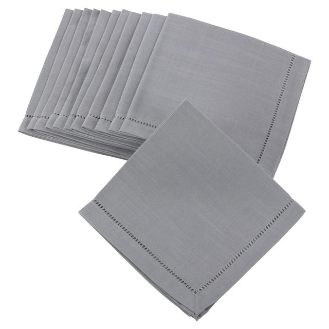(Set of 12)Gray Classic Design Napkin (20")- Saro Lifestyle