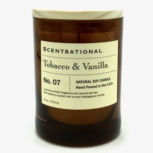 Scentsational Soaps & Candles - Scentsational Tobacco Vanilla Scented Natural Soy Candle Hand Poured in the USA