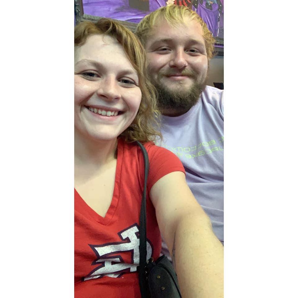 Sept 13th, 2019. This was our first selfie EVER. We weren't even officially dating yet! We went to get Friday The 13th tattoo's together!