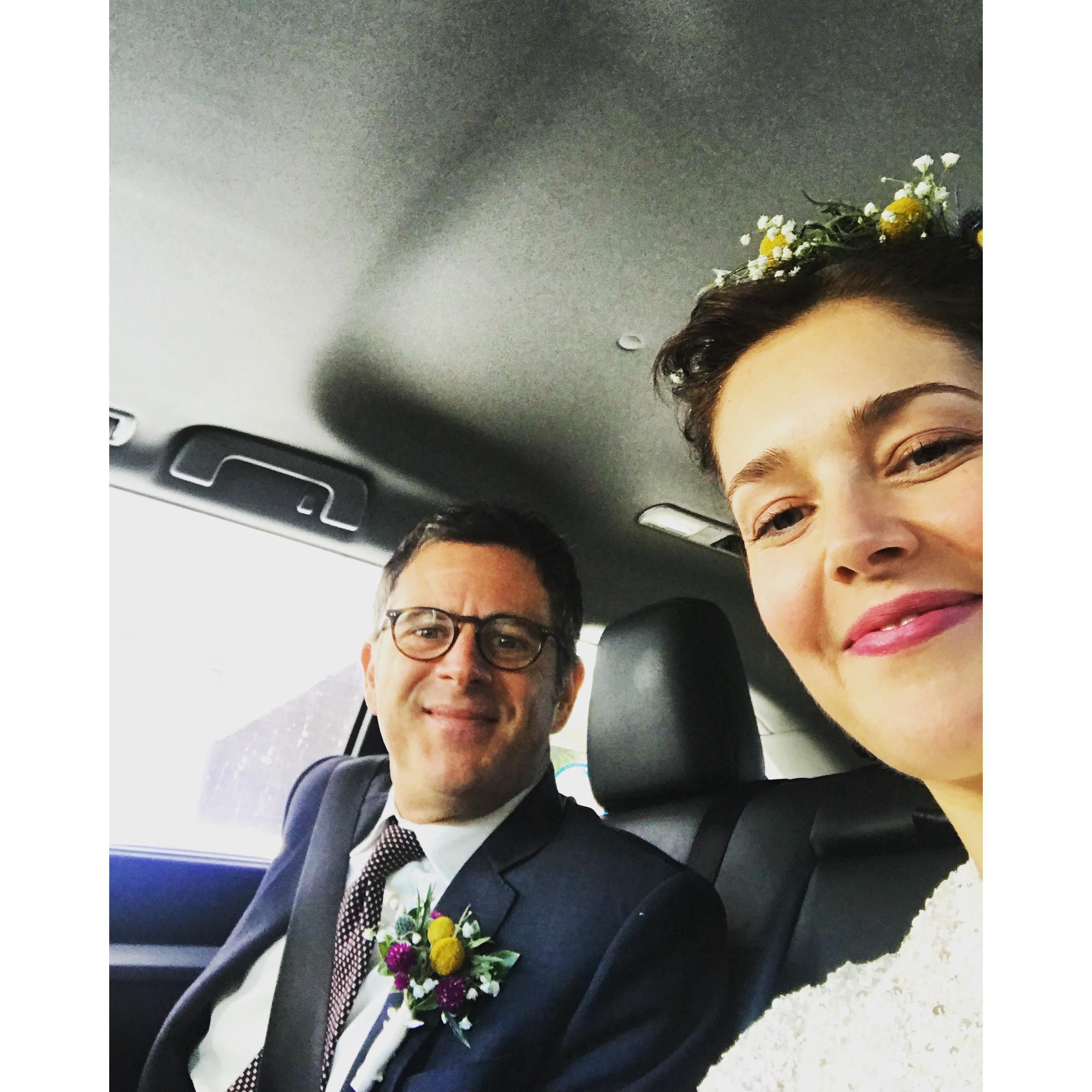 On our way to get married!