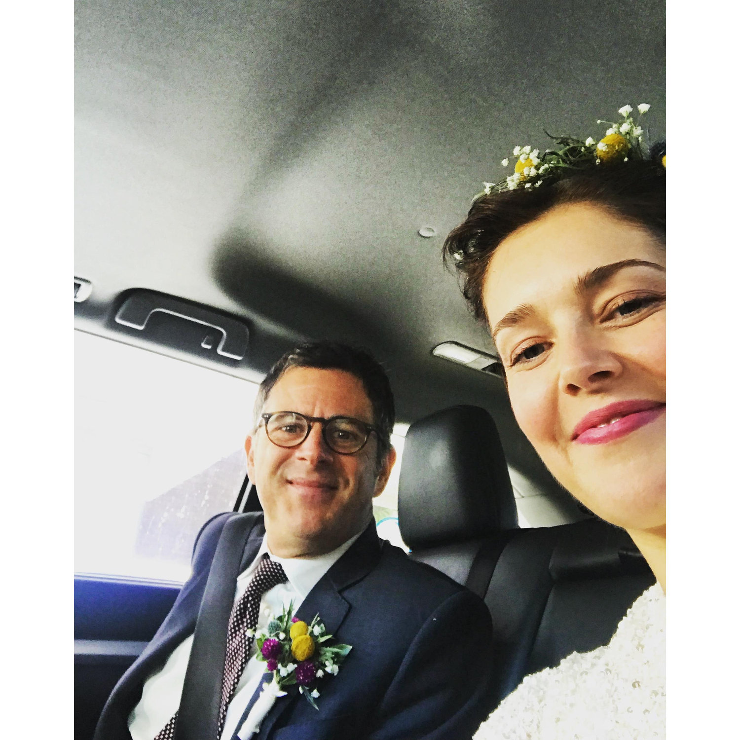On our way to get married!