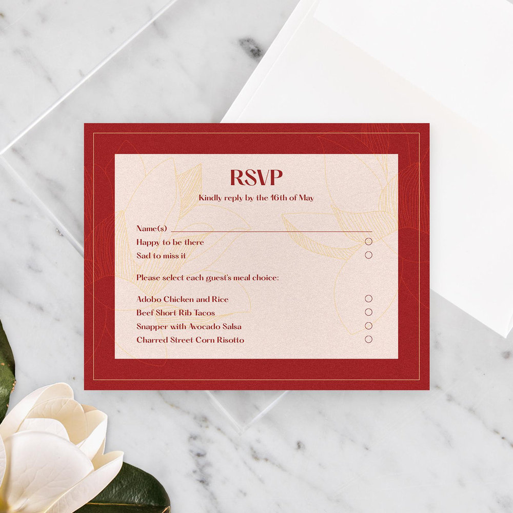 Ames Frame | Red | Zola Wedding Invitations