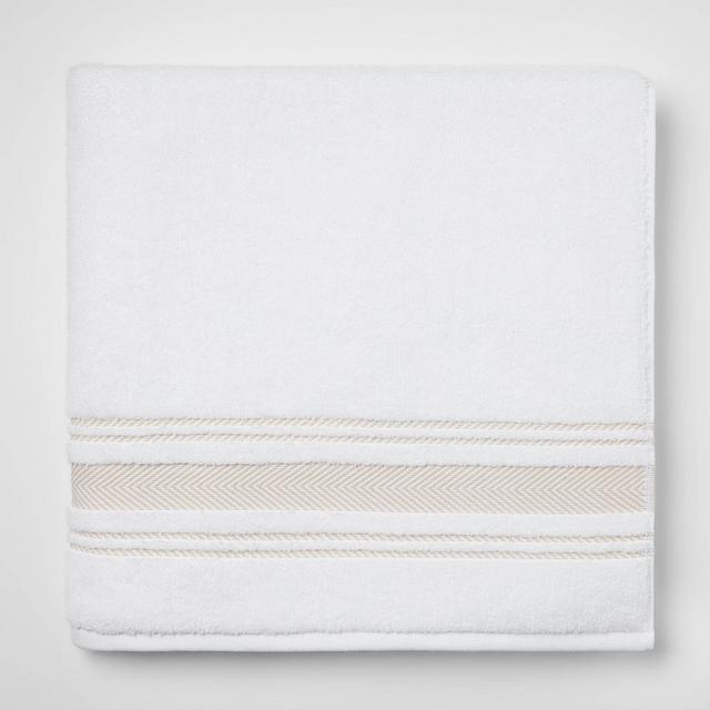 Performance Bath Sheet Tan Stripe - Threshold™