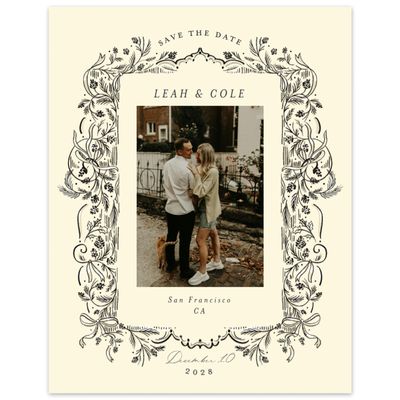 Cream, Yellow Wedding Digital Save the Date - Fenwick Photo