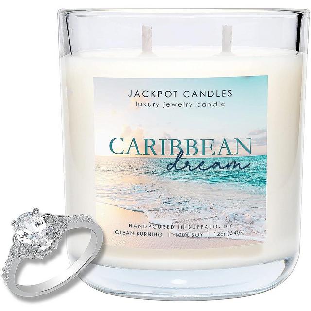 Jackpot Candles Caribbean Dream Candle with Ring Inside (Surprise Jewelry Valued at 15 to 5,000 Dollars) Ring Size 5