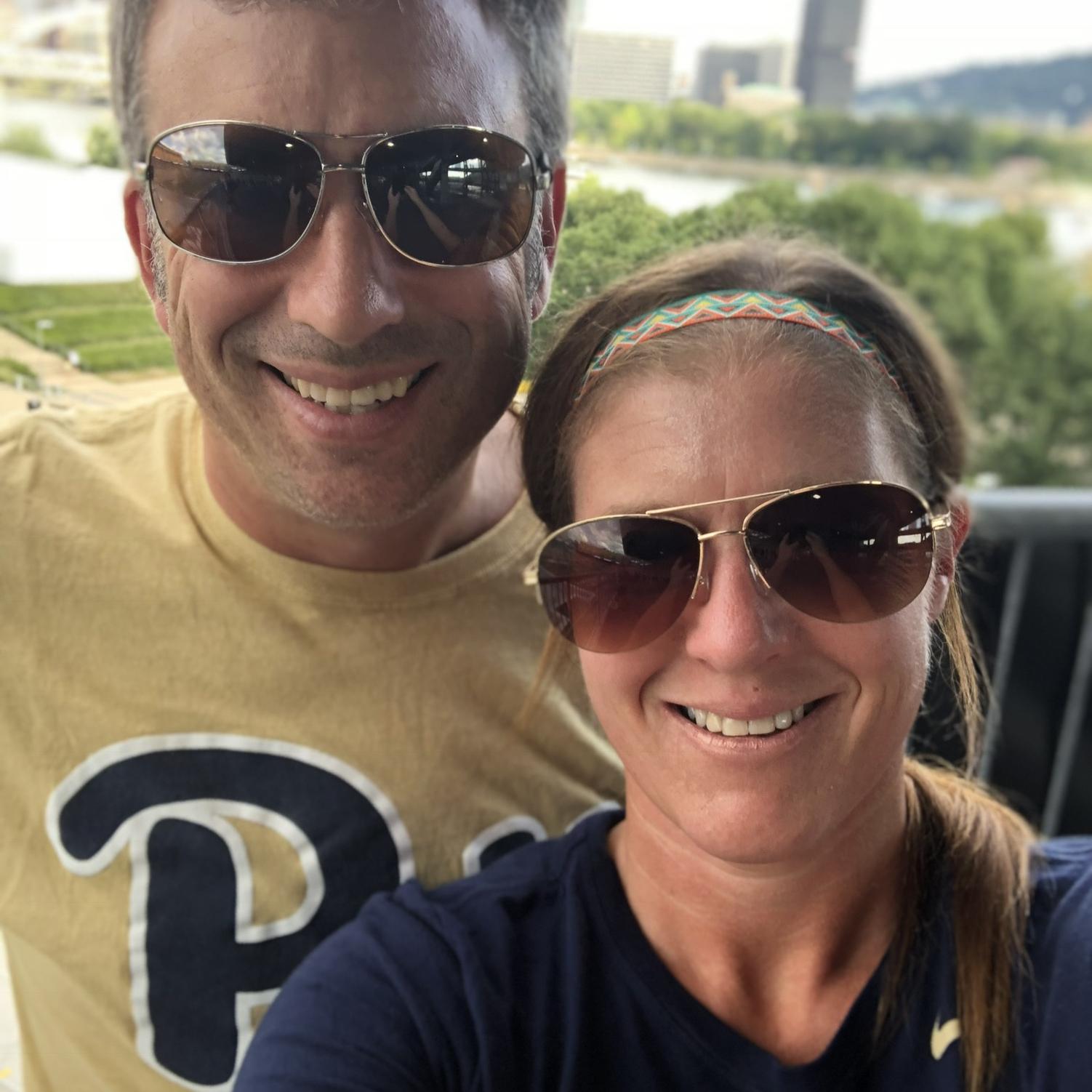PITT game - Abby was cheering for Penn State!!