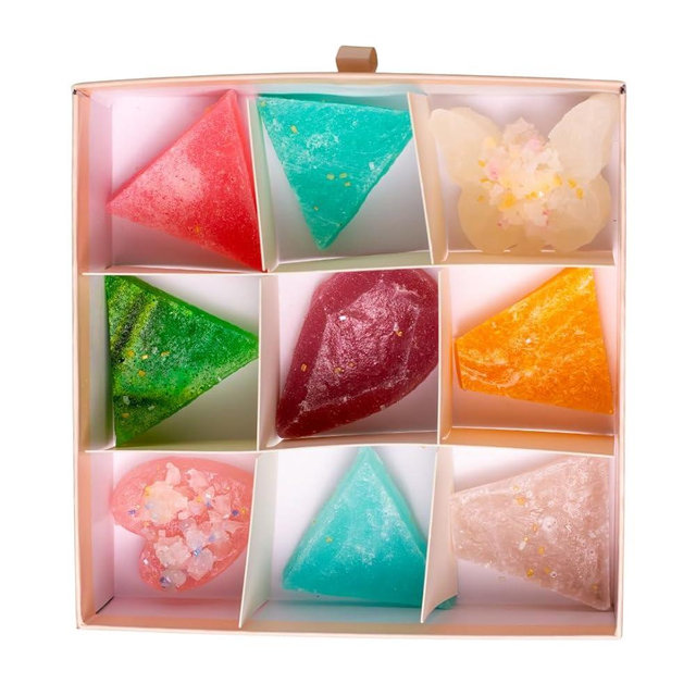 Silky Gem® The Gemmies Crystal Candy Sample Box: 10-Piece Mixed Flavor Assortment – Handcrafted Edible Jewelry & ASMR Sweets – Vegan, Gluten-Free