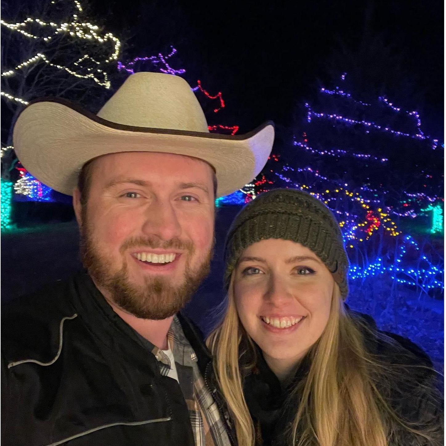 New Years lights 2023 downtown Olathe KS