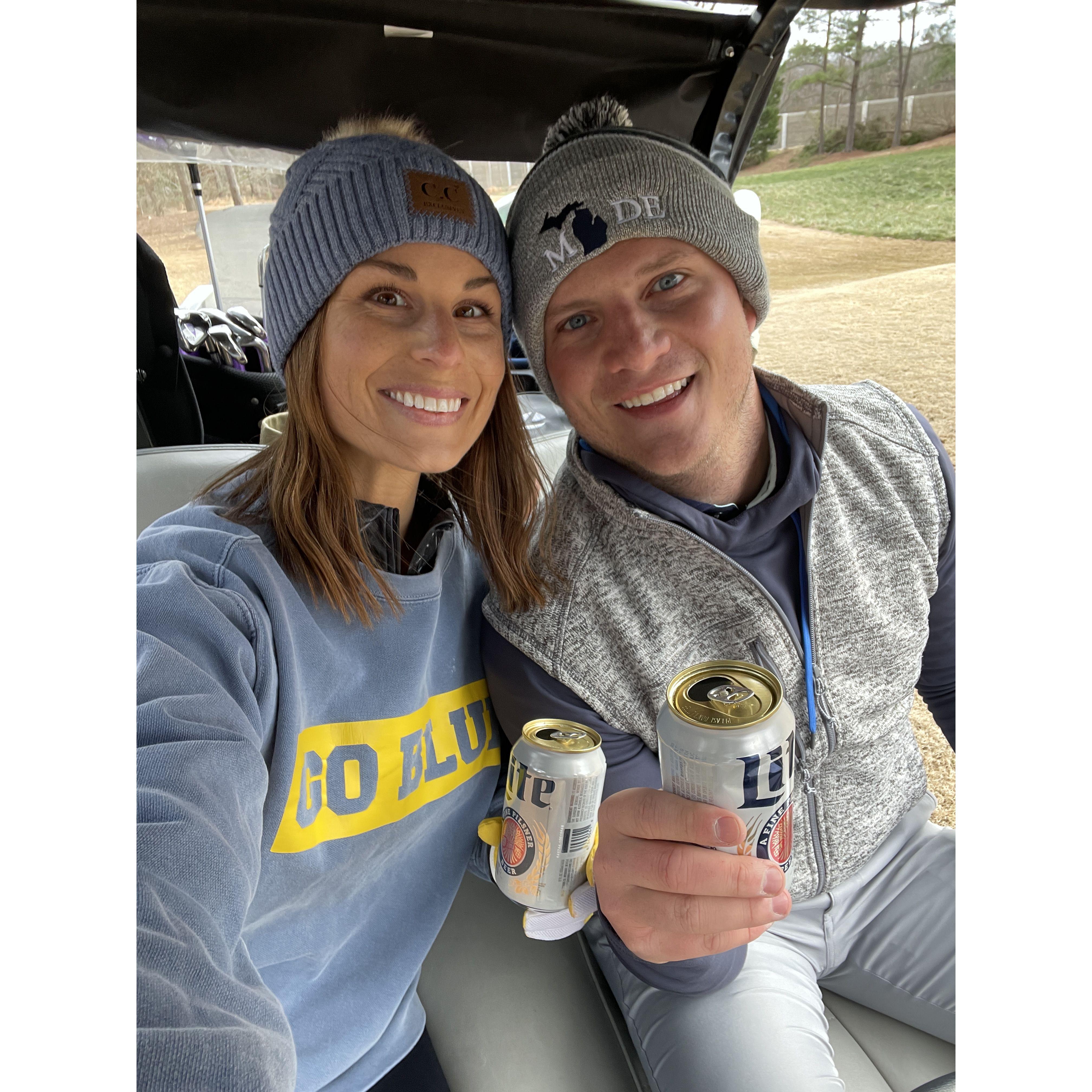 Golfing in January - a newfound freedom for Chris since our move to Charlotte. January 2023