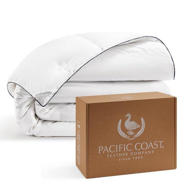 PACIFIC COAST Comforter King Size, Filled in White Goose Down Bedding Comforter King Size，All Season White Luxury Hotel Fluffy Duvet Insert, 106"x90"