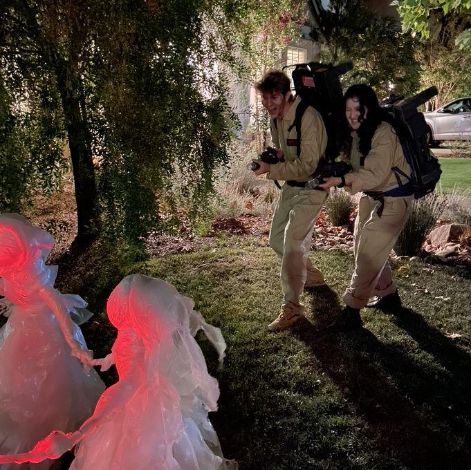 Four days after we had our first date it was halloween, so it was only right we had matching costumes