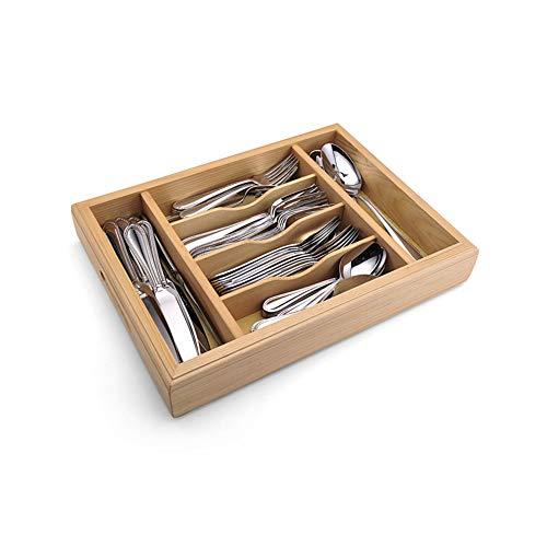 Mikasa 5095348 Sinclair 65-Piece Stainless Steel Flatware Set with Caddy, Service for 12