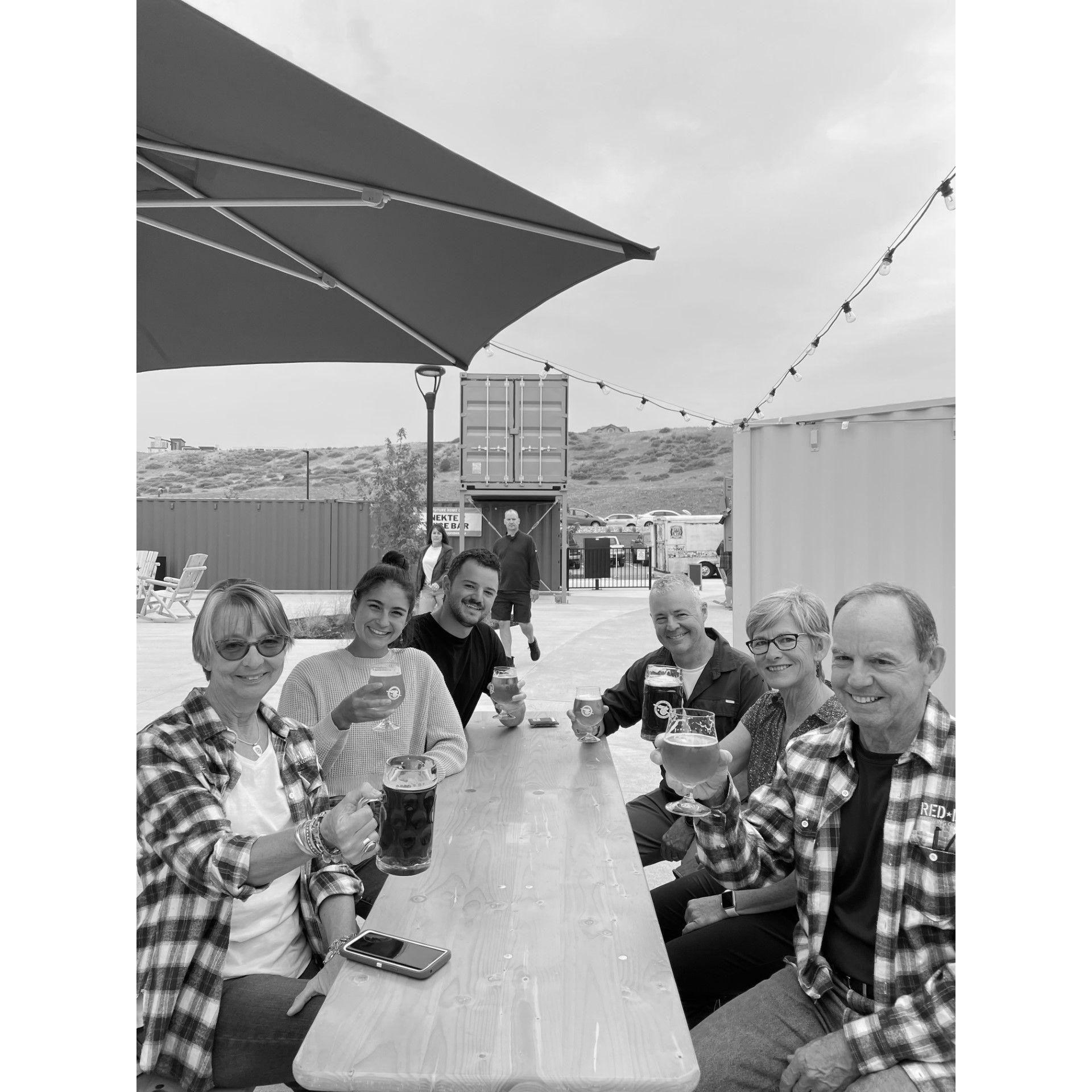 Colorado Springs, CO, 2021 - Beers at the new Red Leg! It felt oddly grown-up to have Cam's parents come all the way across the country and visit us in our new home. We are grown up now??