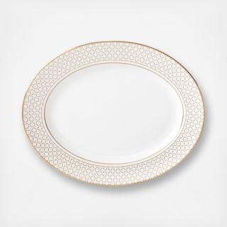 Venetian Lace Gold Oval Platter