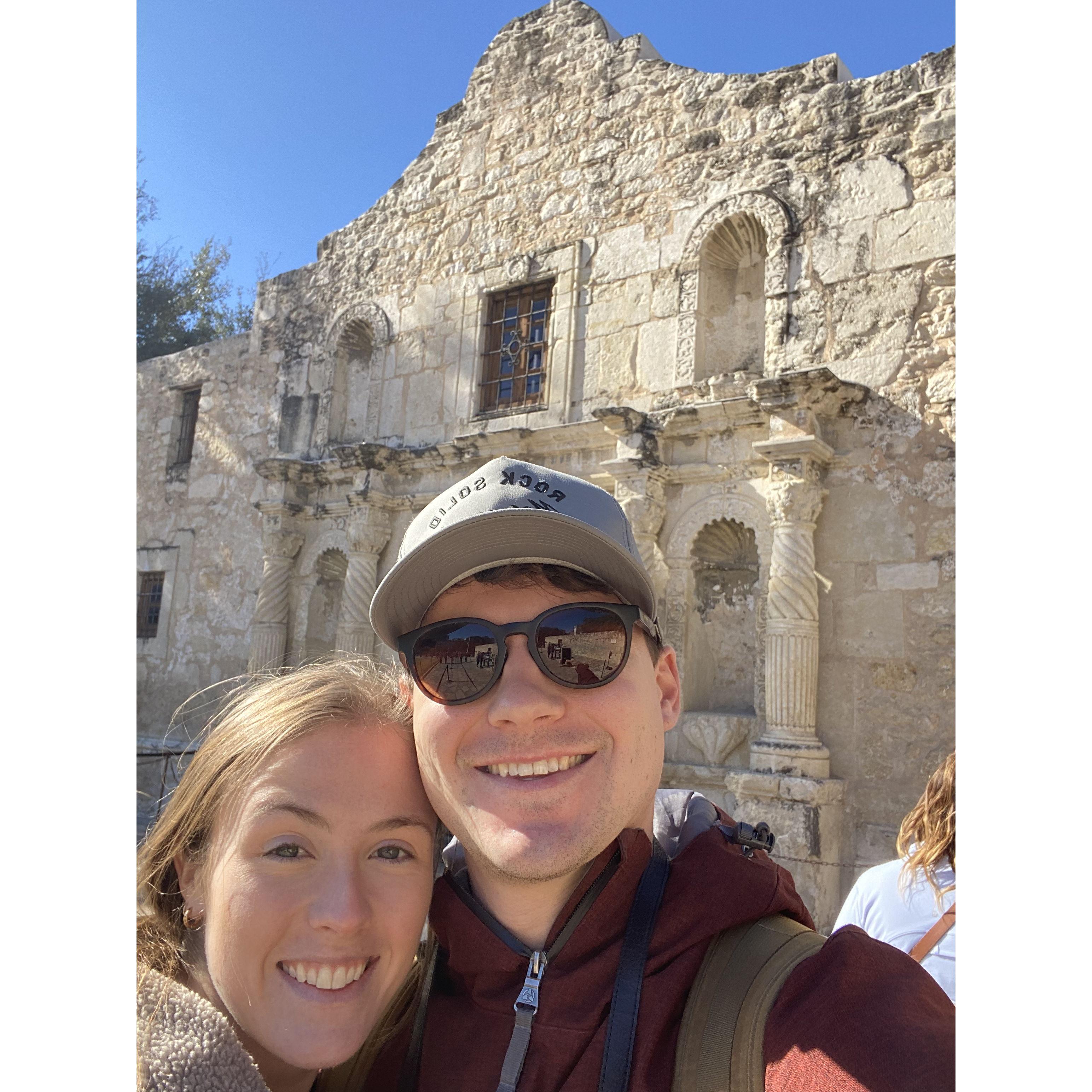 Seeing the Alamo on our trip to San Antonio - January 15, 2022