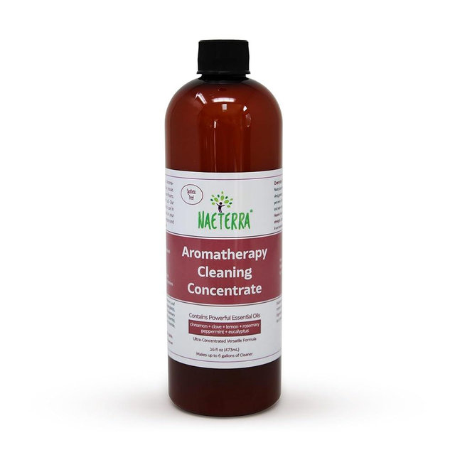 Naeterra Aromatherapy Cleaning Concentrate 16 oz Natural Multi-Surface Cleaner, Plant-Based and Biodegradable, Makes 6 Gallons, Cleaning Essential Oil Formula, Safe for Families and Pets