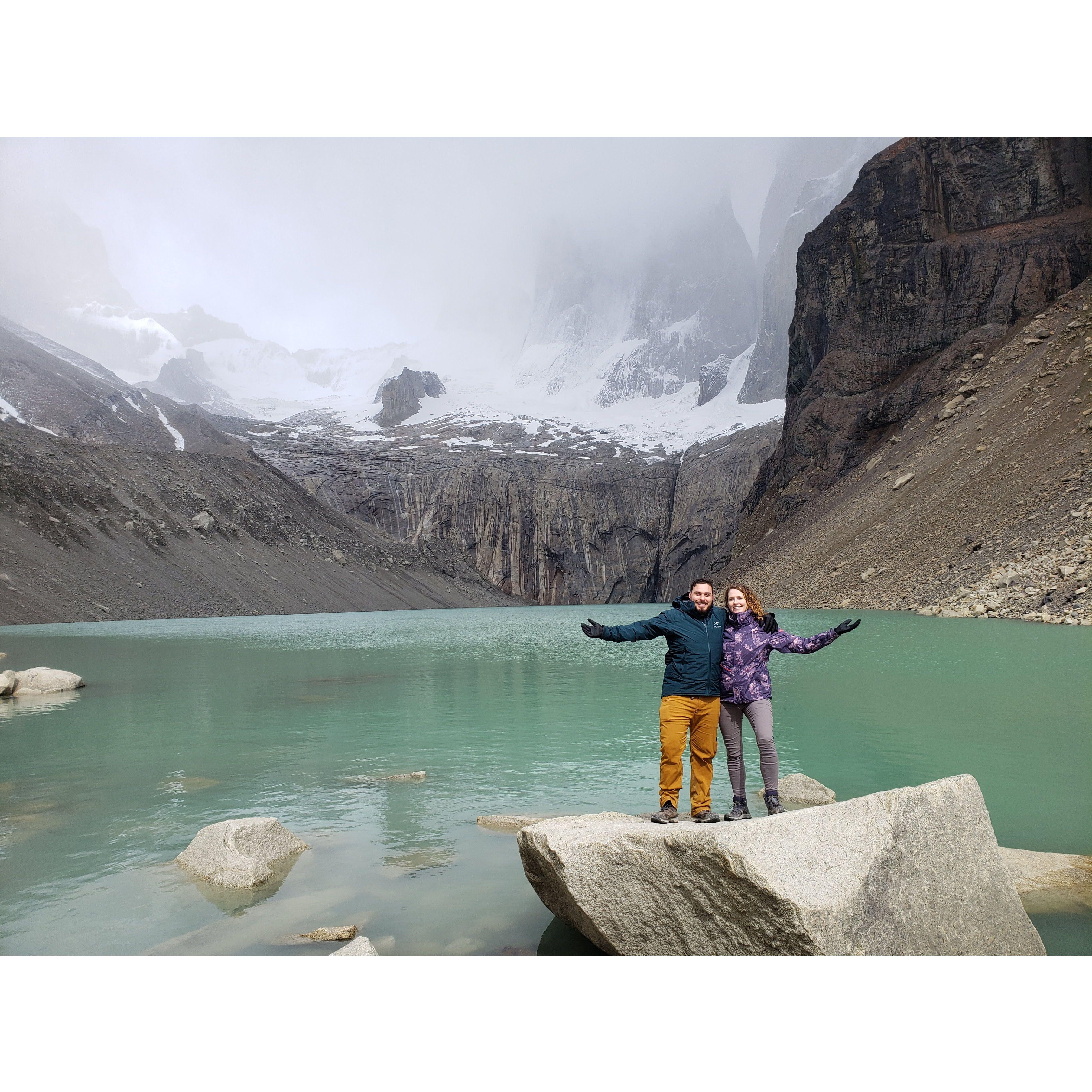 Climbing to the peak of Los Torres in Patagonia