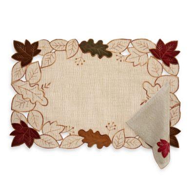 Fall Foliage Placemat and Napkins