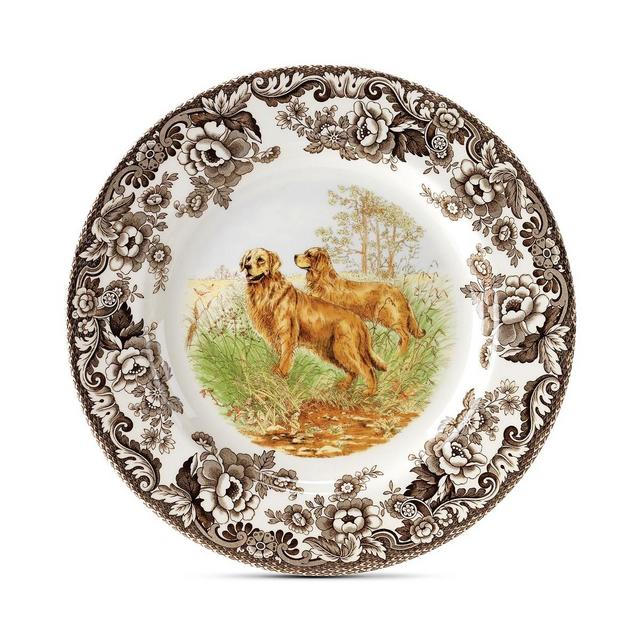 Spode Woodland Golden Retriever Dinner Plate
