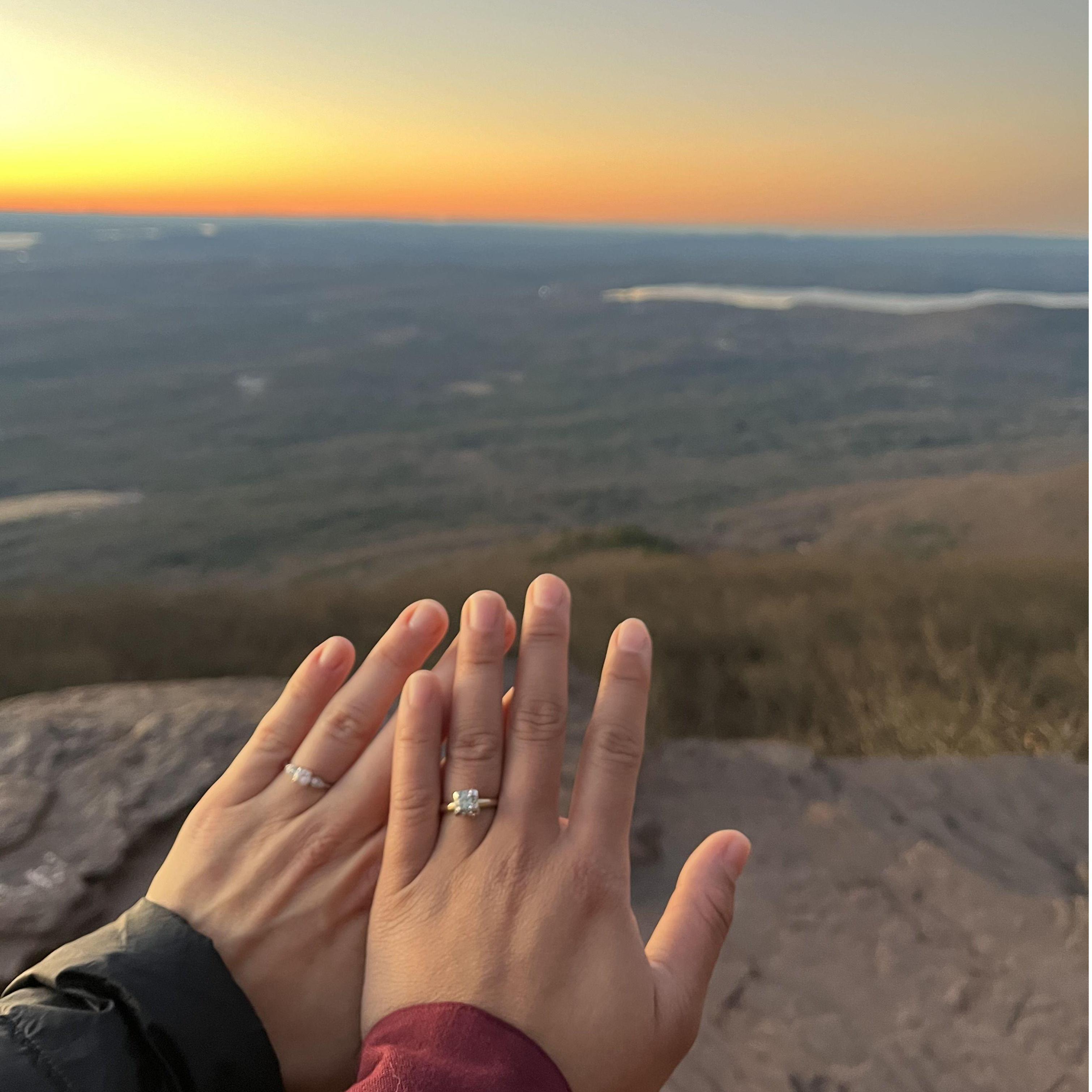 The morning after we got engaged, we went for a sunrise hike in the Catskills
