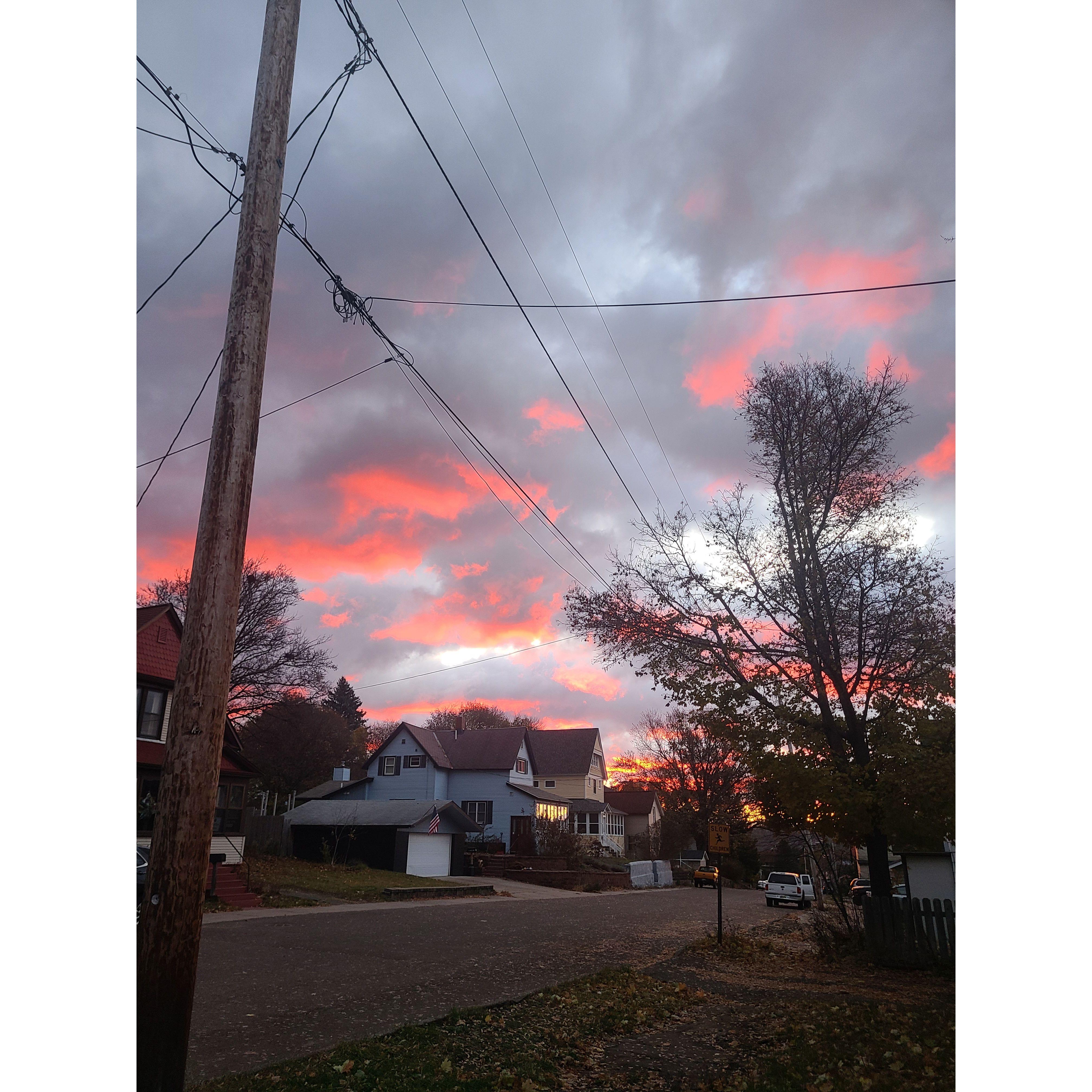 Winter sunsets
