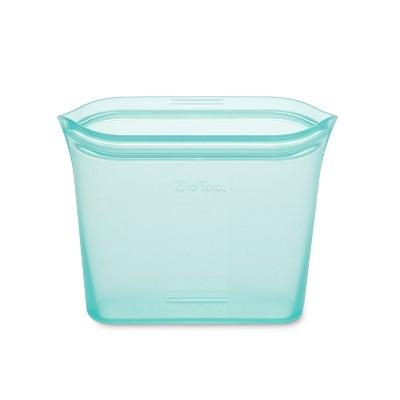 Zip Top 24oz Reusable 100% Platinum Silicone Container - Sandwich Bag - Teal