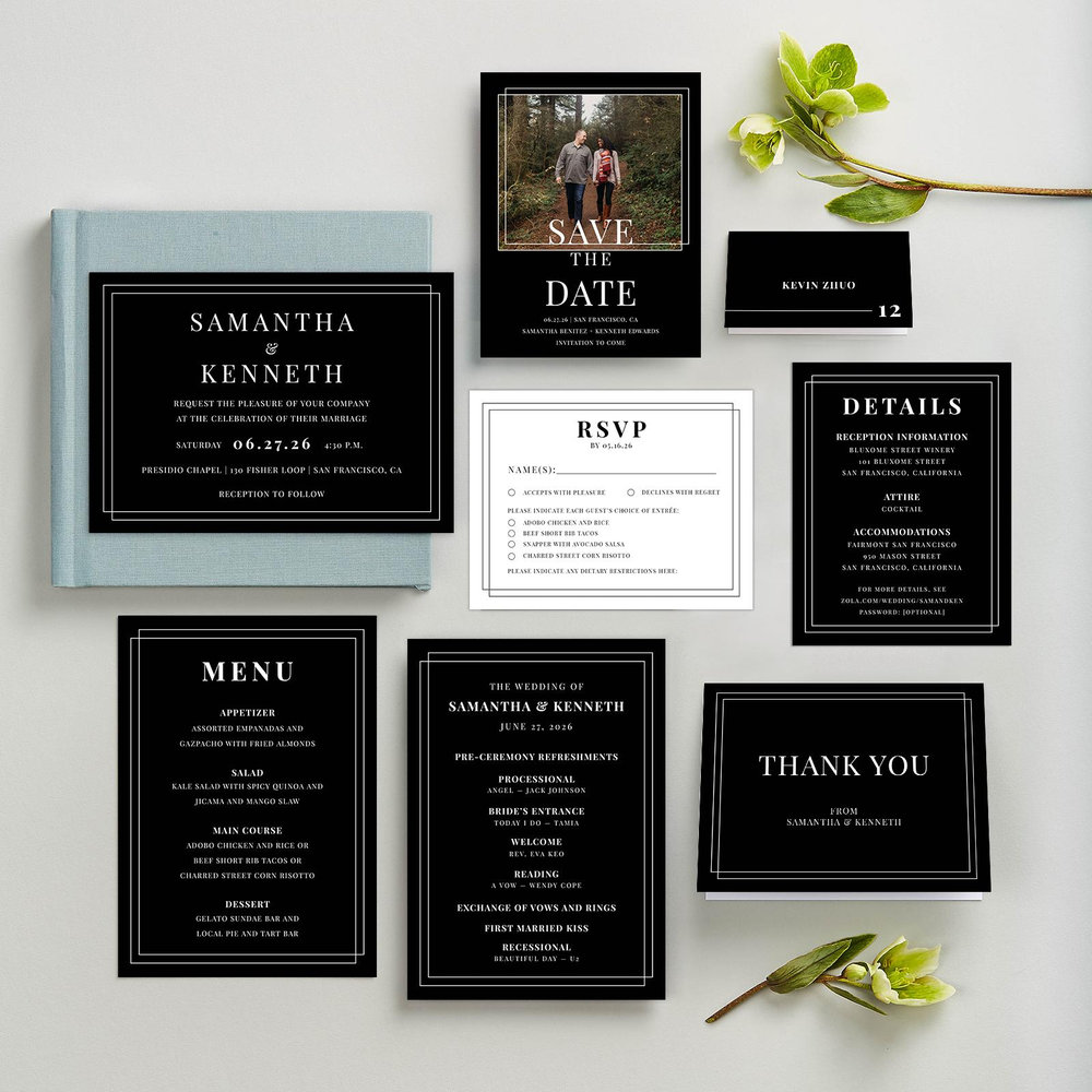 Dessau Photo | Ebony Black | Zola Save The Dates