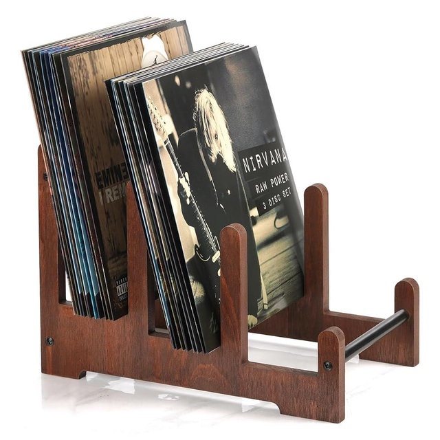 QILICHZ Record Holder,3-Tier Vinyl Record Storage,Up to 60pcs Vinyl Record Holder,Wood Vinyl Storage,Vinyl Record Display,Album Storage For Vinyl Records,Vinyl Record Stand for Record Album Storage