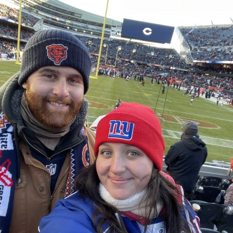 Pete's first NFL game, NYG @ Chicago Bears