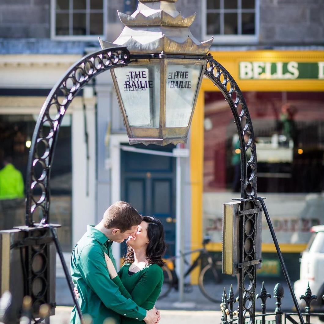 Downtown Edinburgh! Is there any better place to kiss? I think not.