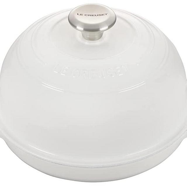 Le Creuset Signature Enameled Cast Iron Bread Oven with Lid, 1.75 Quart (9.5"), White