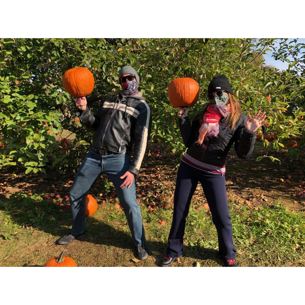 Alex and Jason go pandemic pumpkin picking!