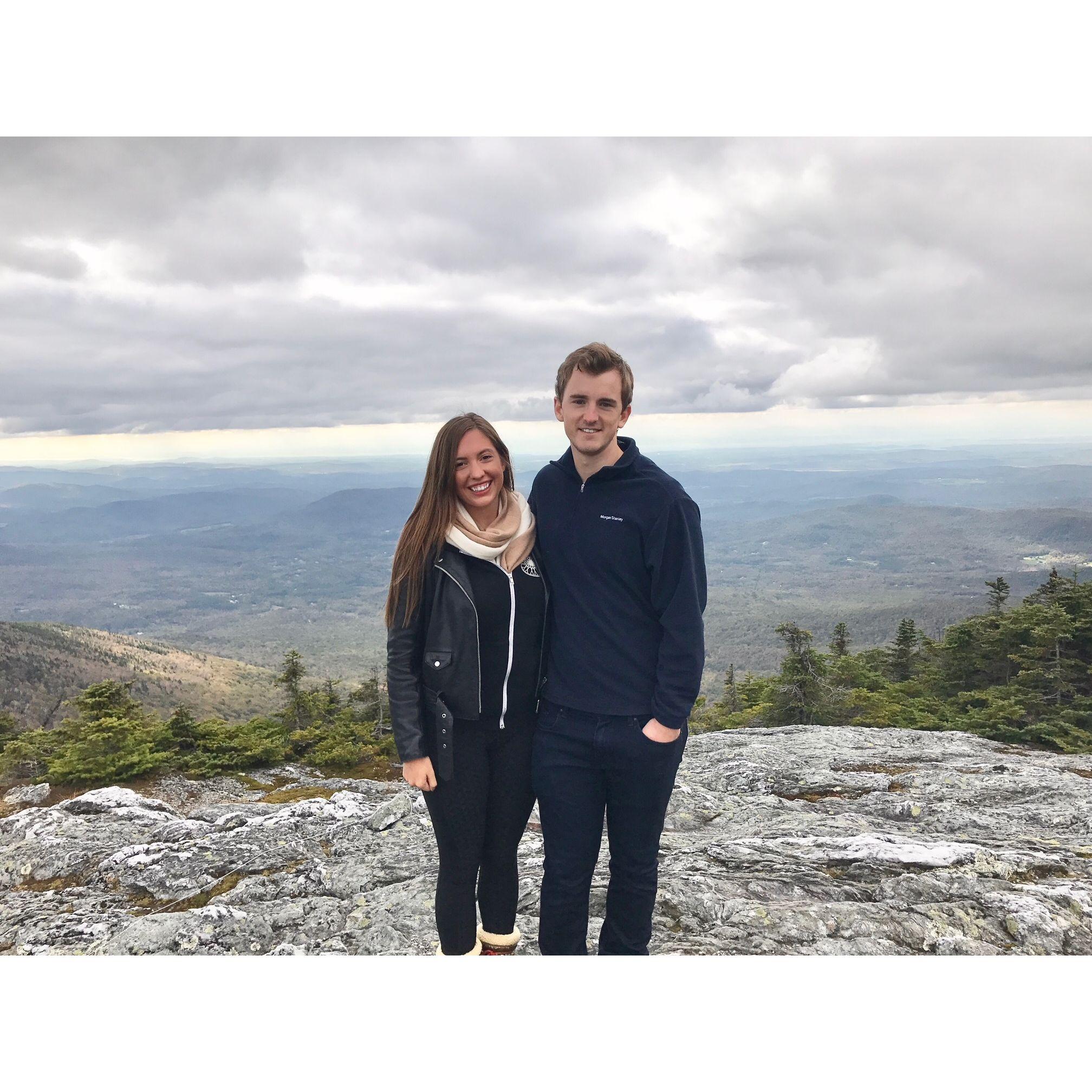 Us in Stowe at the top Pinnacle