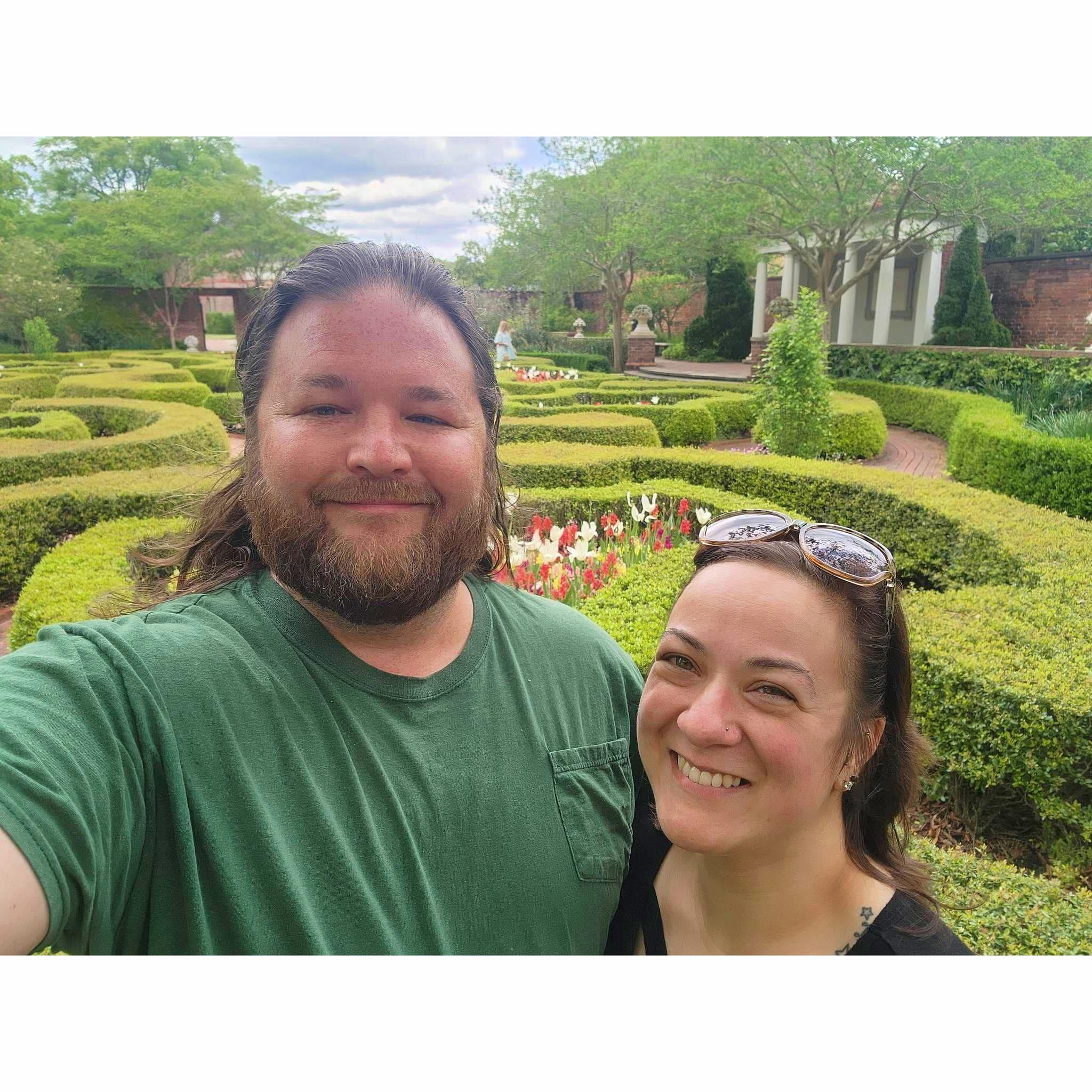 Tryon Palace Gardens-where we had our first "in public" date