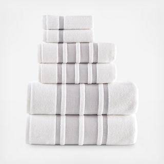 Contrast Border 6-Piece Towel Set