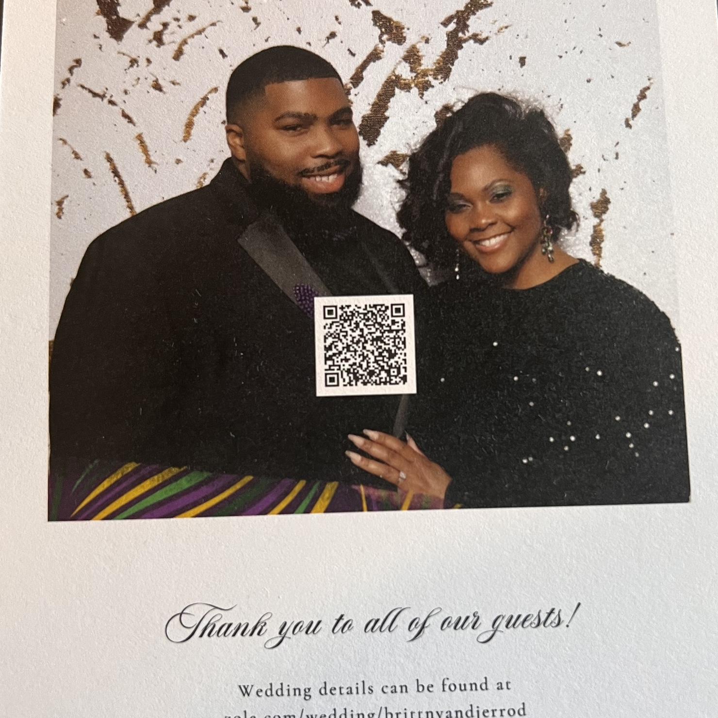 Back of formal invitation