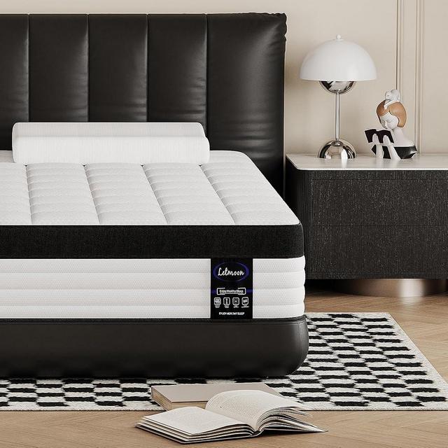 LETMOON Full Size Mattress, 12 Inch Hybrid Full Mattress, Medium Firm Mattress with Memory Foam and Pocket Springs, 3 Coils Strong Edge Support, Pressure Relief, Bed in Box