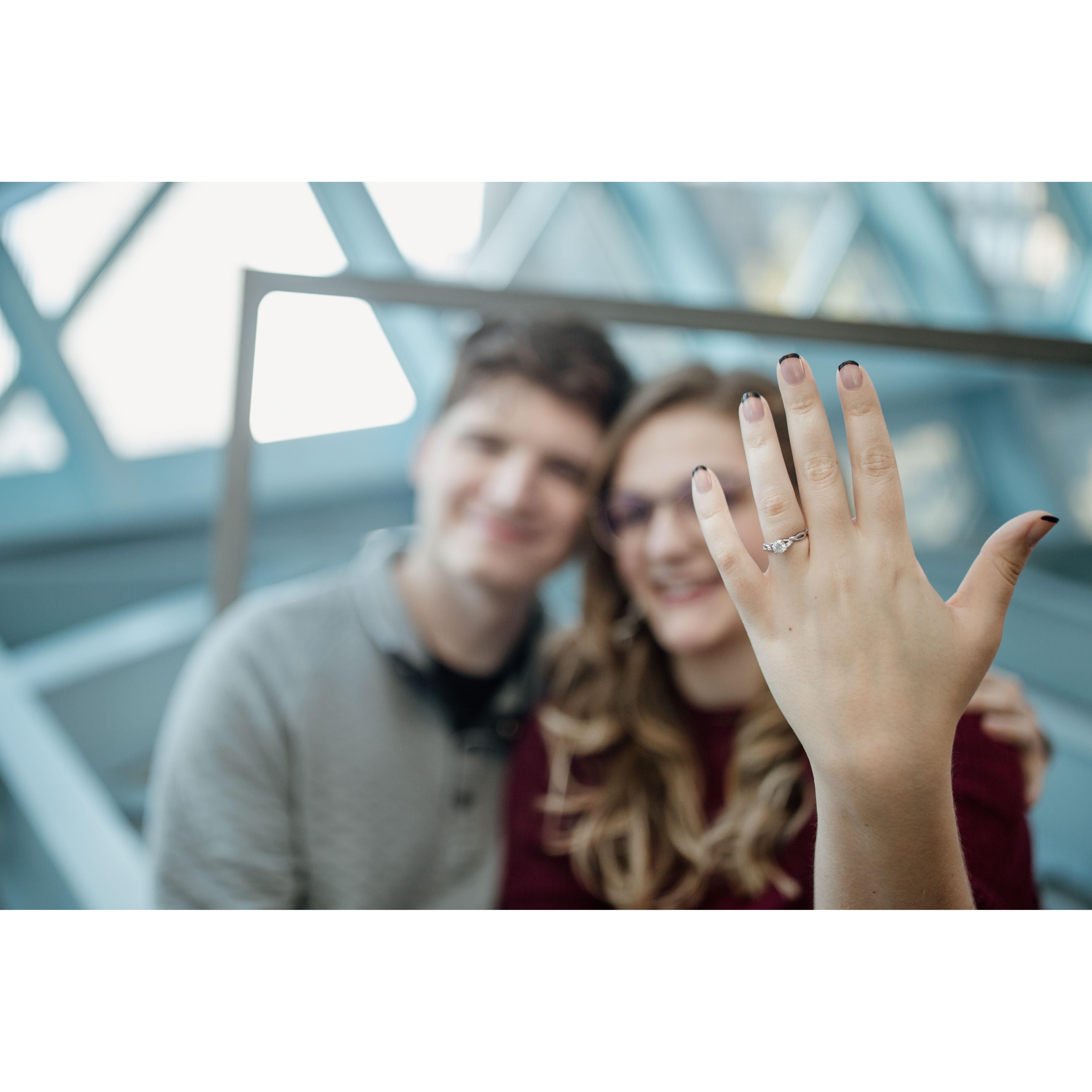 Engagement Photos at the Seattle Public Library