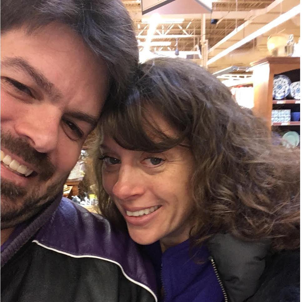 In our Vikings gear on the drive to Minnesota for Thanksgiving with the fam.