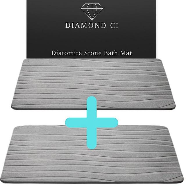 Shower Stone Bath Mat, Dark Gray, Set of 6 - Drying Stone Bath Mats for Bathroom, Kitchen Counter, Dish Drying - Quick Dry, Super Absorbing, Non-Slip Dry Stone Bath Mat for Soap, Diatomite Mats…