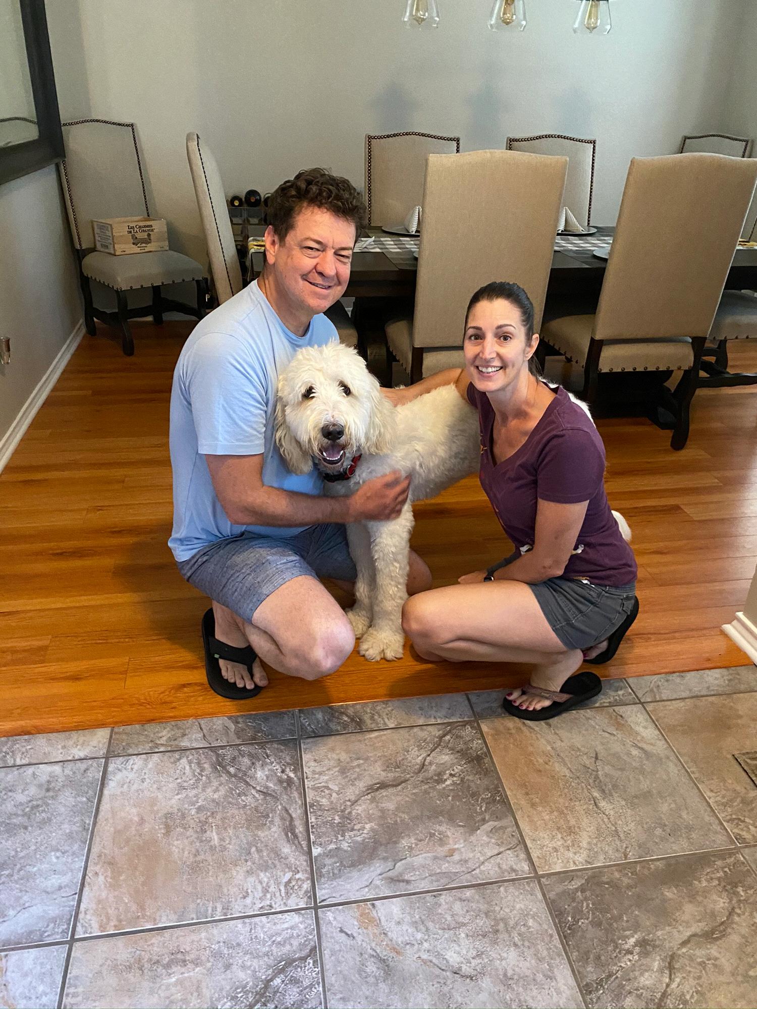 Our first foster with Doodle Rock, Duke.