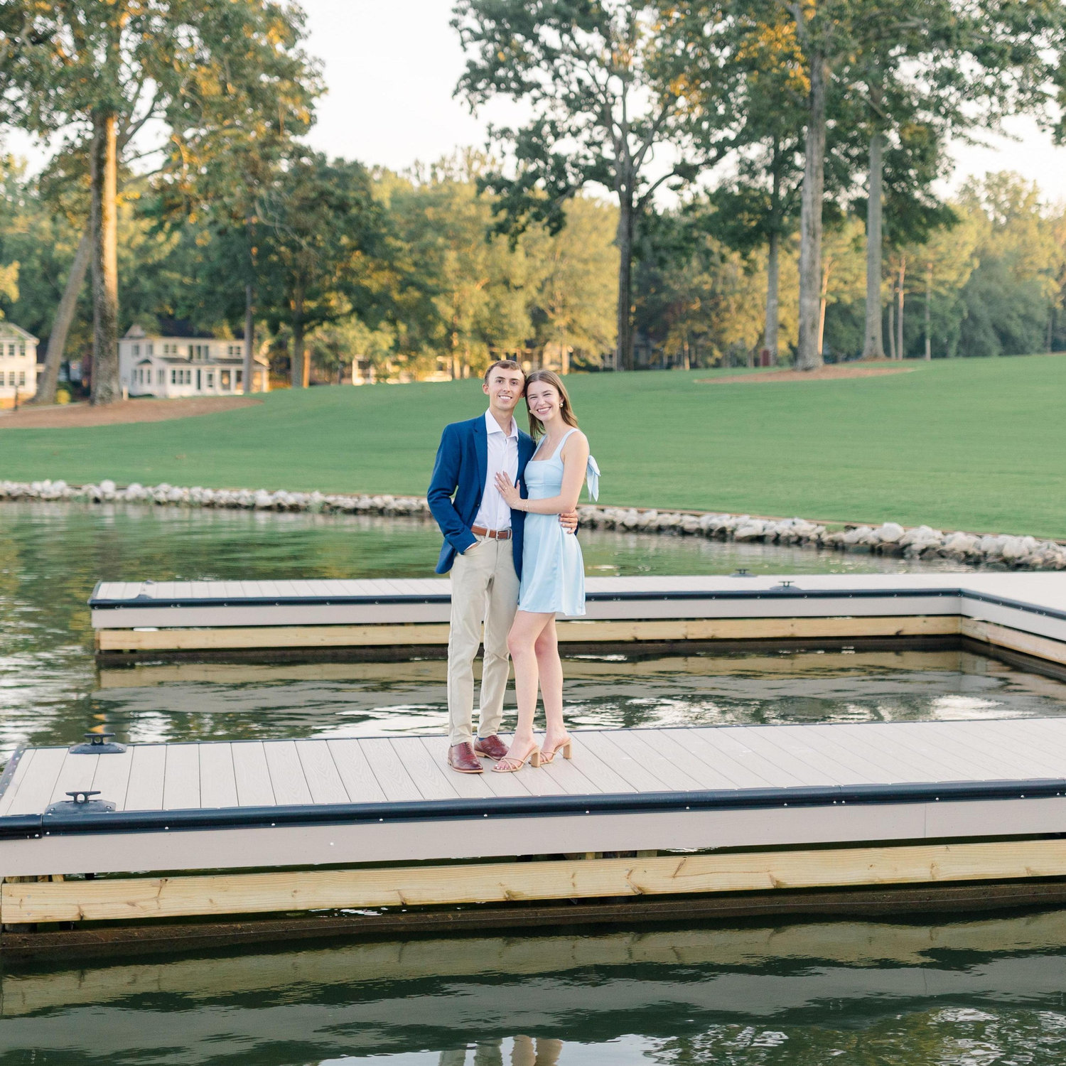Engagement Photos at Reynolds Lake Oconee, August 2025.